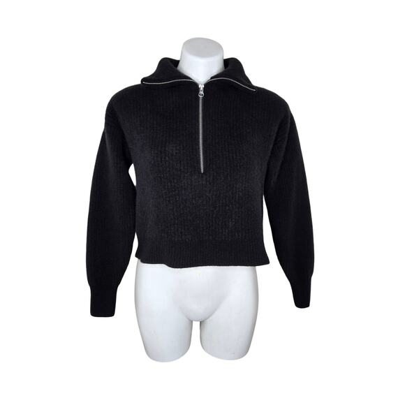 Everlane Sweaters - EVERLANE Women’s Wool 1/2 Zip Sweater Black Size Medium